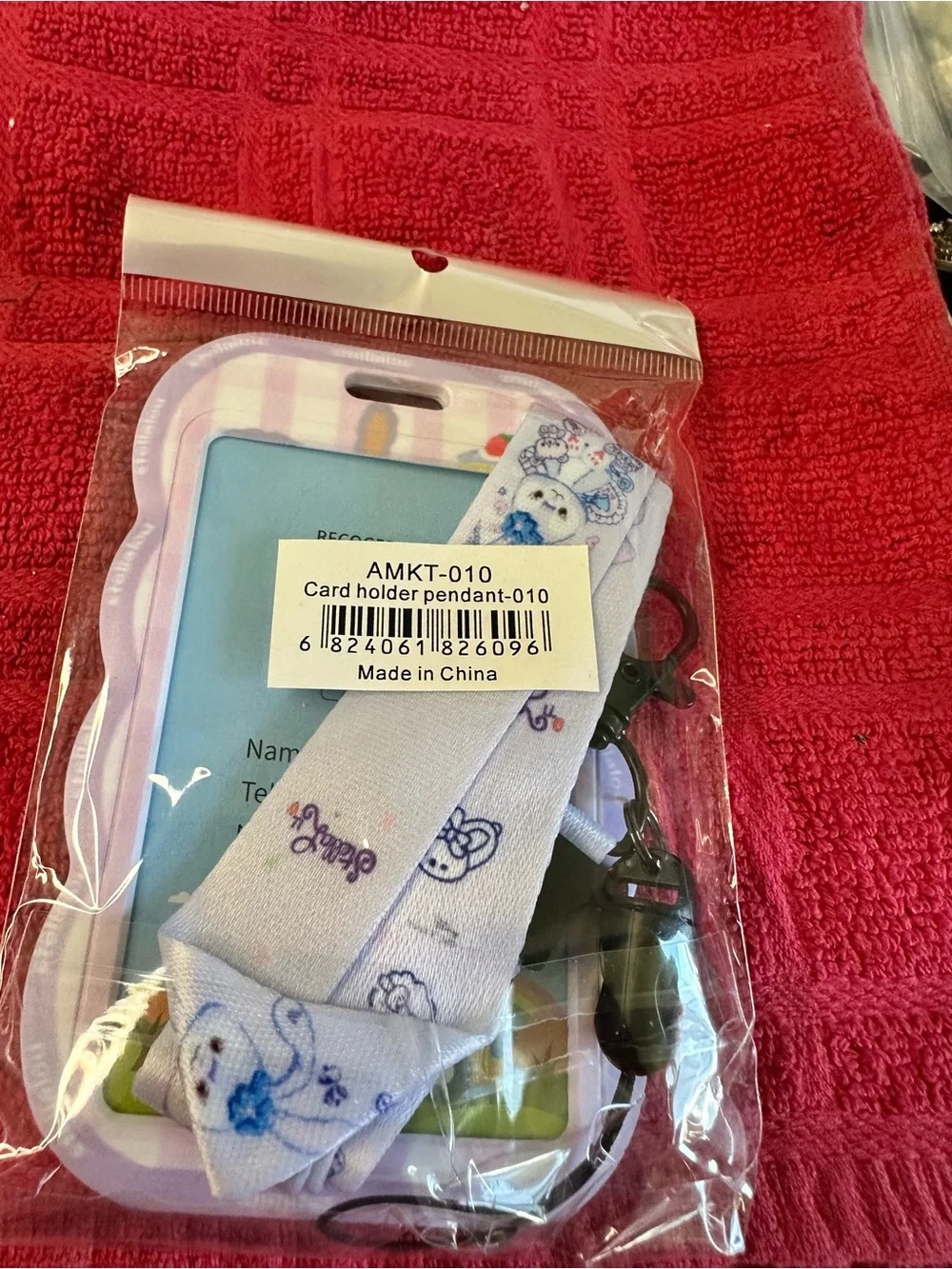Kids Lavender Bunny Tag with Cute Character Design - Unbranded